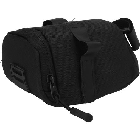 Schwarze Fahrradsatteltasche aus Oxford-Gewebe, leicht abnehmbarer Reißverschluss, winddichte Tasche unter dem Sattel (1/5)