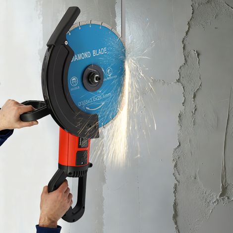 Rainureuse électrique 3,5 kW 350 mm 3800 tr/min pour fente murale, profondeur de coupe 140 mm, coupe sans poussière, machine à fendre électrique (1/5)