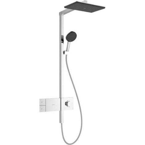 Hansgrohe Raindance Alive Q - Conjunto de ducha con termostato, 21x34 cm, 3 chorros, EcoSmart, cromo 24581000 (1/4)