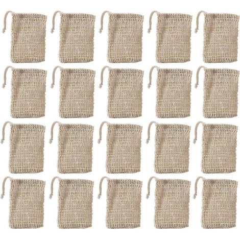50 Stück Duschseifenbeutel aus Sisal, Peeling-Seifenhalter (1/5)