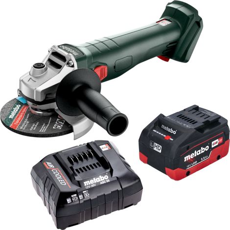 Meuleuse d'angle sans fil Metabo W 18 7-125 18 V 125 mm + 1 batterie LiHD 5,5 Ah + chargeur (1/5)