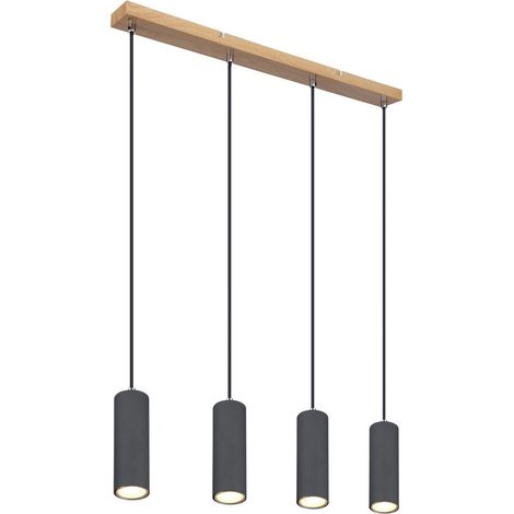 Lámpara colgante - natural - ROBBY - metal - gran lámpara de (1/5)