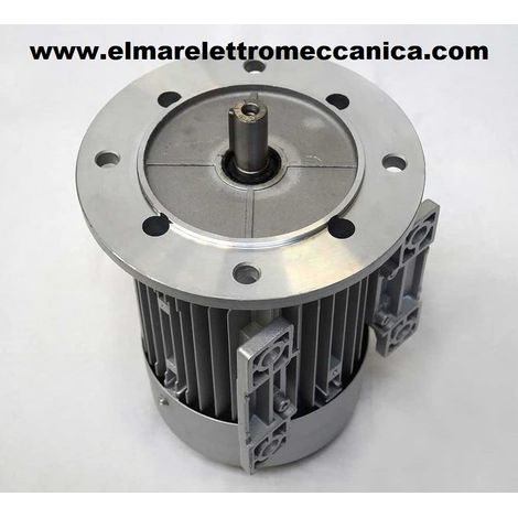 HP 0,75 KW 0,55 Mec 80 900 Giri Motore Elettrico Trifase 400 V 6 Poli  B5 Flangiato + Piedini