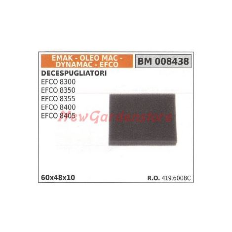 Filtro de aire EMAK desbrozadora EFCO 8300 8350 8355 8400 8405 008438