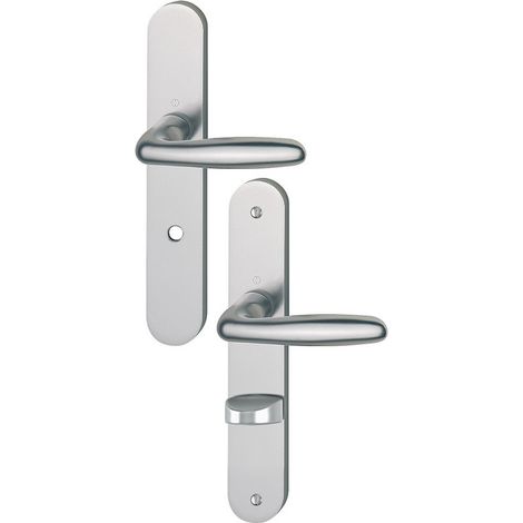 Hoppe VERONA conjunto cerradura aluminio acero inoxidable mate