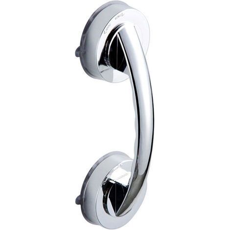 Barre d'appui de poignée de ventouse de salle de bain sans poinçonnage pour poignée de porte de sécurité de salle de douche anti-dérapant, Argent L (1/5)