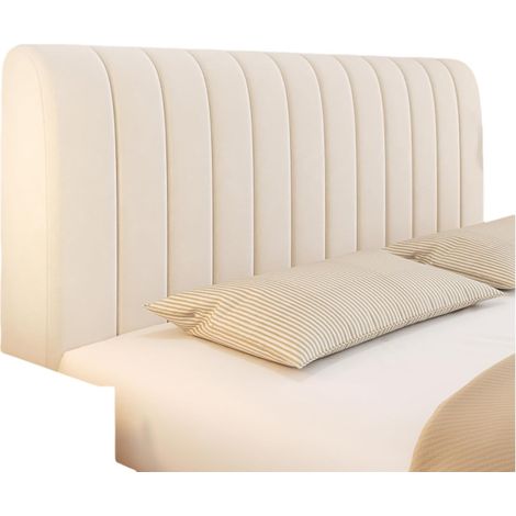 Housse Tête De Lit Universelle Housses De Tête De Lit Extensible Housse De Protection Anti-poussière Rembourrée Lavable pour Tête De Lit Décoration Chambre (Color : Beige, Size : 160cm (1/5)