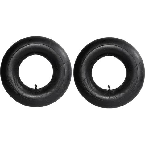 Lot de 2 Chambres à Air 15 X 6,00-6 pour Tondeuses à Gazon avec Tige de Valve Courbée pour Tondeuses à Gazon, Tracteurs de Jardin, Brouettes (1/5)