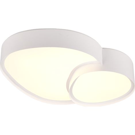Plafoniera LED, metallo, bianco opaco, 43,5x11,5x36 cm, Rise (1/5)