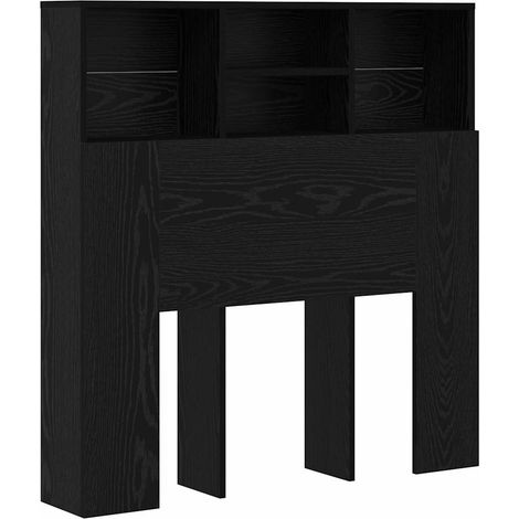 Cabinet de Tête de lit,Panneau décoratif avec étagère Chêne noir Bois Composite CFW5919302 (1/5)