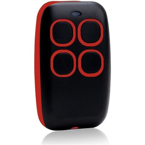 Télécommande Universelle 4 en 1 pour Portails et Garages – Télécommande Rolling Code Multifréquence de 280 à 868 MHz. Programmateur Autoapprenant avec Liste de Compatibilité (Rouge) (1/3)
