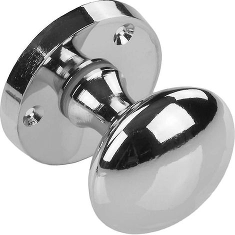 Ensemble de deux poignées de porte classiques à ressort en chrome poli, design classique pour portes intérieures en bois ou en chêne, parfaites pour toutes les portes (ensemble de poignées). (1/5)