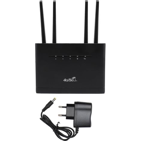 Routeur sans fil 4G LTE 300Mbps, 4 antennes à Gain élevé, Hotspot WiFi Mobile avec emplacement pour carte SIM, prise ue asie 100-240V