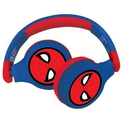 Cuffie SPIDER-MAN 2-in-1 Bluetooth e cablato comode e pieghevoli per bambini con limitazione del volume - LEXIBOOK (1/5)
