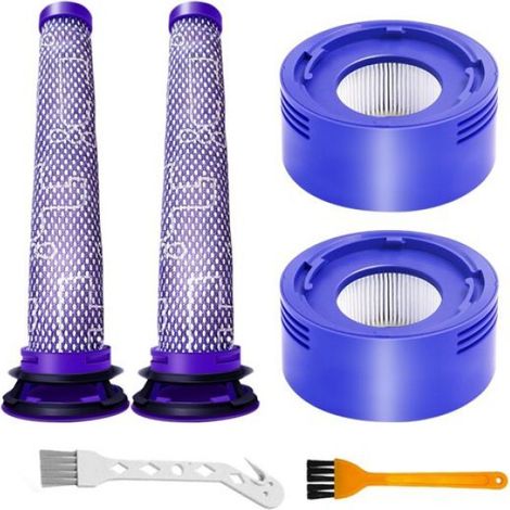 Pré-Filtres HEPA Post-Filtres de Rechange Compatibles avec les Aspirateurs Sans Fil Dyson V8 et V7 Accessoires B (1/4)
