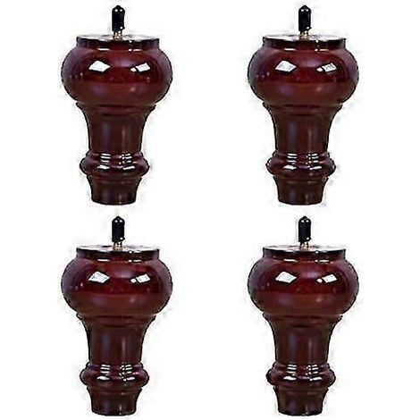 Un ensemble de 4 pieds de meubles de rechange en bois, adaptés aux pieds de canapé, pour les projets de meubles à faire soi-même, avec des boulons M8 5/16 pouces (4,7 pouces/12 cm) pré-percés. (1/5)