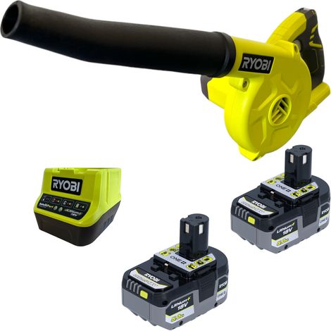 Ryobi R18TB Akku Gebläse 18 V 200 km/h + 2x Akku 5,0 Ah + Ladegerät