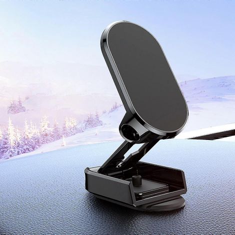 Support magnétique pliable et puissant pour téléphone portable de voiture, à forte ventouse. (1/5)
