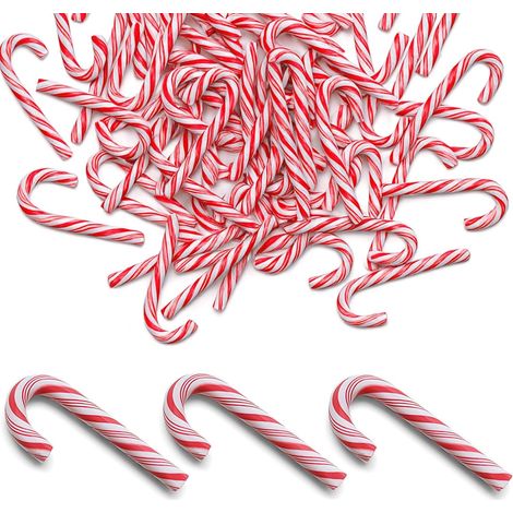 50 Pièces Ornements de Noël en Canne à Sucre Suspendre Canne de Bonbons de Noël Décorations de Noël Canne Bonbon Mini Sucre d'orge pour Sapin à Suspendre Mini Cannes Bonbons de Noel Cadeau de N (1/5)