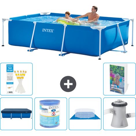 Intex Piscina con estructura Rectangular - 260x160x65 cm - 7-piezas  S167