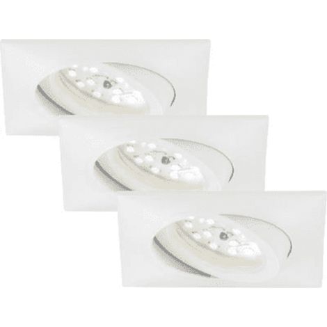 BRILONER LEUCHTEN - KIT 3 FARETTI ORIENTABILI BIANCHI  8,2X8,2 CM 3LX5W