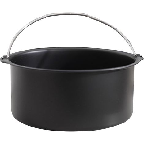 Vassoi per friggitrice ad aria - Cestello - Accessori per friggitrice ad aria - Alternativa alla carta da forno - Teglia a cestello - Rotonda - Acciaio al carbonio - Accessori - 16,5 cm (1/3)