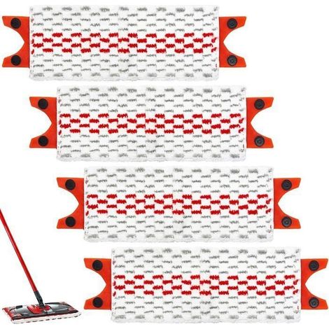 Lot de 4 serpillières de rechange en microfibre pour serpillère Vileda Ultramax/UltraMax Plus. (1/5)