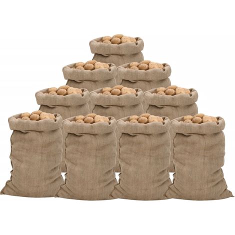 Jutesäcke 10 Stk. 60x105 cm 100% Jute 340 g/m²