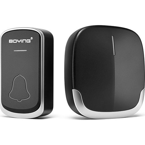 Sonnette extérieure sans fil étanche, bouton de sonnette extérieure, longue distance de connexion de 400m Sonnerie sans fil avec 58 mélodies, 5 niveaux de volume (1/5)
