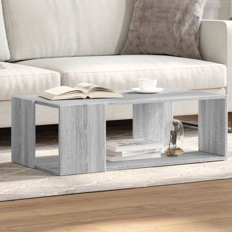 Table basse sonoma gris 89,5x48x30 cm bois d'ingénierie vidaXL