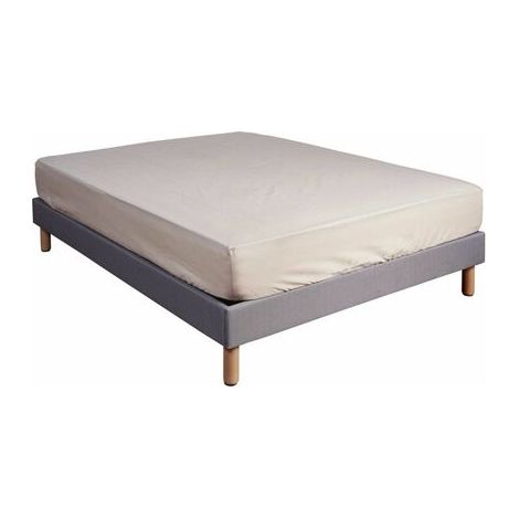 Drap housse 100% coton seigle - bonnet 27 cm 90x200