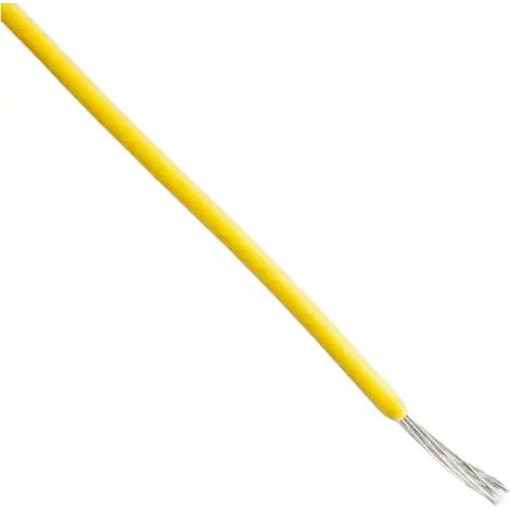 Câble Fil Unipolaire UL Style 1213 AWG 28 Teflon PTFE 600V Jaune