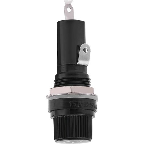 5 pièces Support de Fusible à Monter sur Panneau Électrique pour Fusibles Verre 6x30 AC 125V 15A / 250V 10A (1/5)