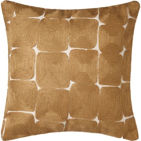 Housse de coussin 40x40 cm MADURA - Naturel jaune doré - KARTY (1/4)
