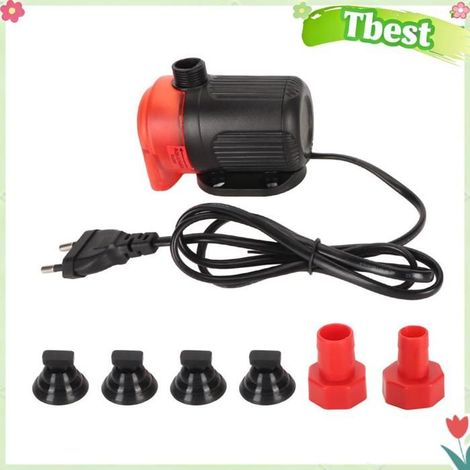Tbest pompe de fontaine Pompe Submersible, axe en céramique, débit d'eau réglable, aspiration animalerie amenagement Prise UE 220V (1/5)
