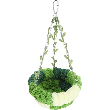 Lit hamac pour perroquets, nid de couchage confortable en molleton de corail doux, nid d'oiseau suspendu pour Cage, vert petit (14x23.5cm / 5.51x9.25in) (1/5)