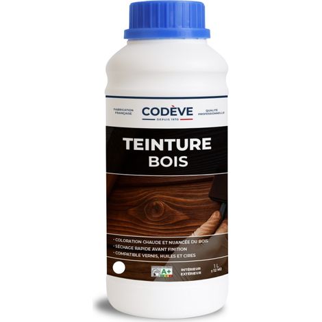 Teinture Bois - 1 L - Codeve Bois - Noyer - Pour Teinter Tous Vos Bois Résineux, Feuillu, Européen Ou Exotique.