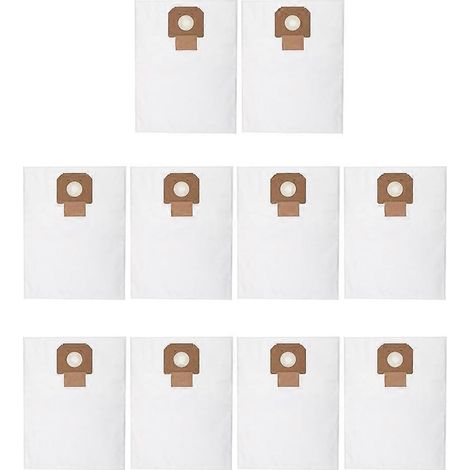 Sacs à poussière de rechange pour aspirateurs BOSCH GAS35, VACO90A, VACO90AH et VACO90S (référence VB090F, 2607432037) - Lot de 10 (1/5)