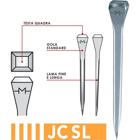 JC2 SL 56 mm - da 500 pz: Chiodi Mondial per cavalli sportivi e da passeggiata JC SL