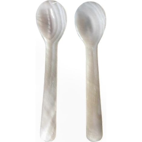 Perlmuttlöffel, elegantes Servierbesteck für Kaviar, Desserts und mehr (2er-Set) (1/5)