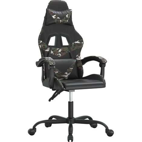 Maison Exclusive - Chaise de jeu Noir et camouflage Similicuir (1/5)