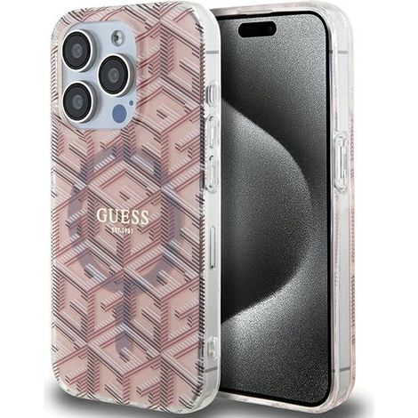 Guess GUHMP15XHGCUSTGP iPhone 15 Pro Max 6,7 Zoll pink/pink Hardcase IML GCube MagSafe (1/5)