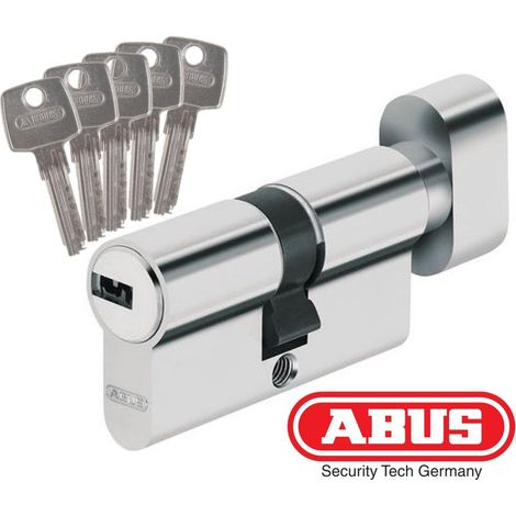 Abus – Cylindre de serrure haute sécurité 30x50mm – Anti-perçage et anti-crochetage – Livré avec 5 clés réversibles – Profil européen