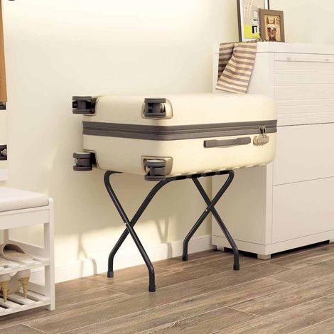 vidaXL Soporte para maletas negro 56x40x49 cm (1/5)