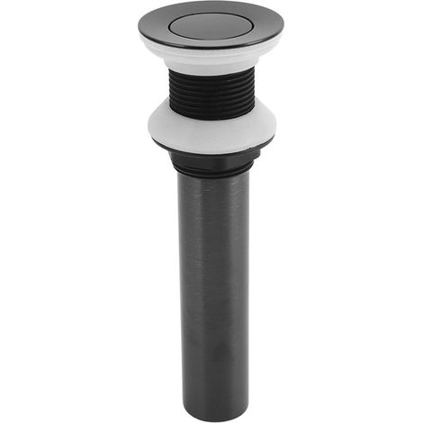 Vidange évier – vasque lavabo pop up – acier inoxydable – rabat ancien noir sans trous – bouchon (1/5)