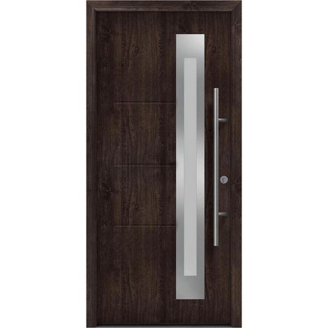 Hörmann Ecostar Haustür "ISOPRO Secur IPS 780S", night oak, 110 x 210 cm (B x H), DIN Rechts