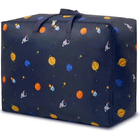 Grand sac de rangement Oxford épais de 105 l avec fermeture éclair - Imperméable et résistant à l'humidité pour vêtements, literie, oreillers, couvertures (1/5)