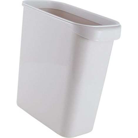 Poubelle étroite rectangulaire à anneau de pression gain de place en PP sans couvercle pour salle de bain cuisine 1 pièce (1/4)