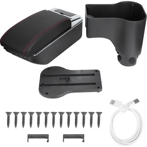 Abnehmbare Multifunktions-Armlehne für Perodua Myvi 2018-2020, Modell A, verstellbare Armlehnenbox, Auto-Innenausstattung. (1/5)