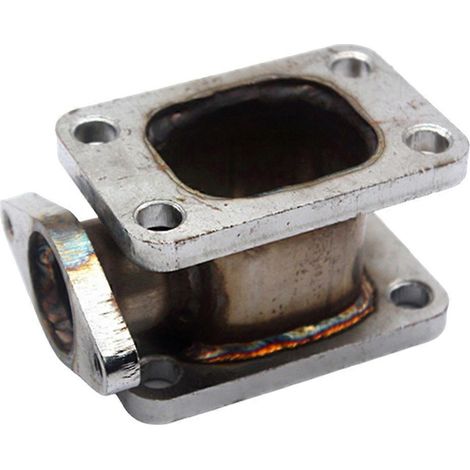 Adaptateur de collecteur turbo en fonte T3-T3 + sortie à bride de soupape de décharge de 38 mm (1/5)